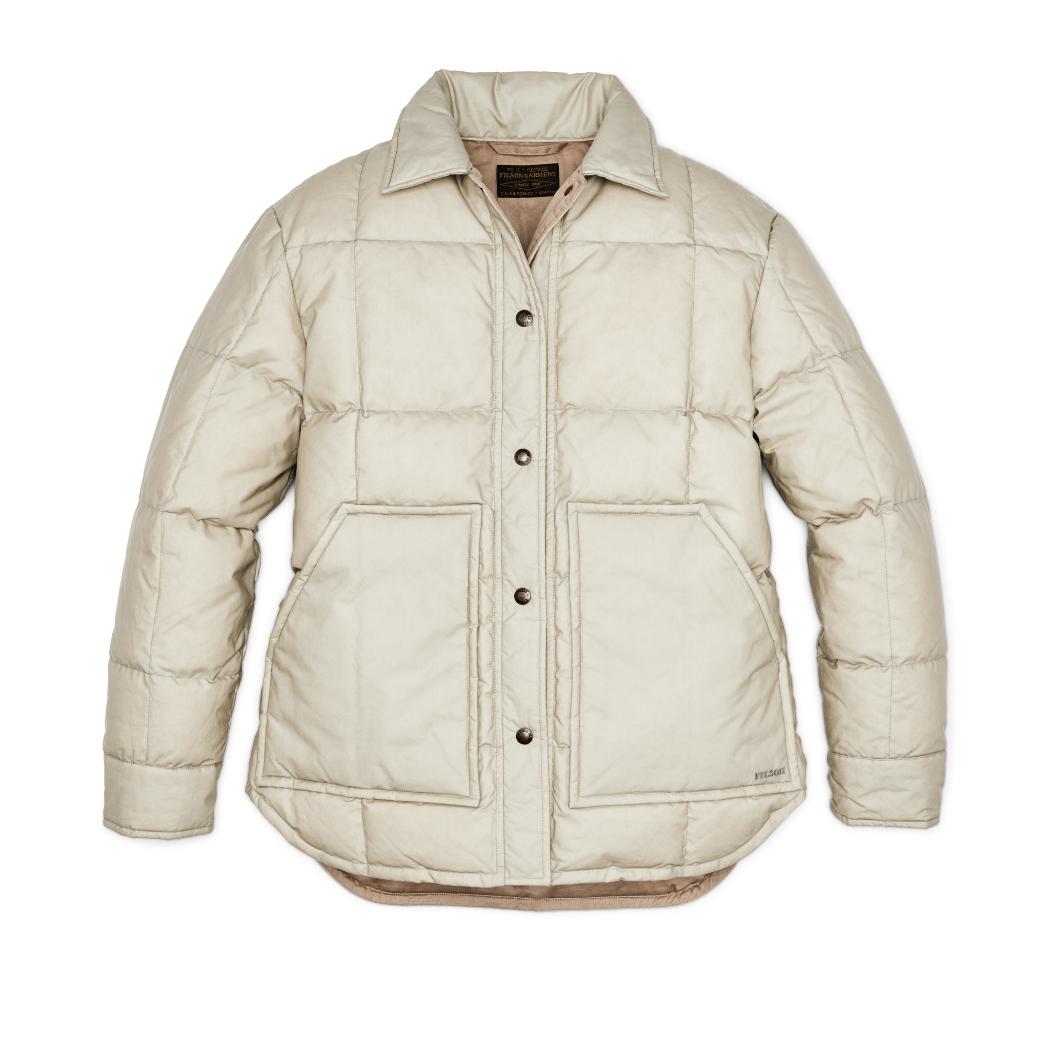 Women's Waxed Down Barn Coat - Light Tan