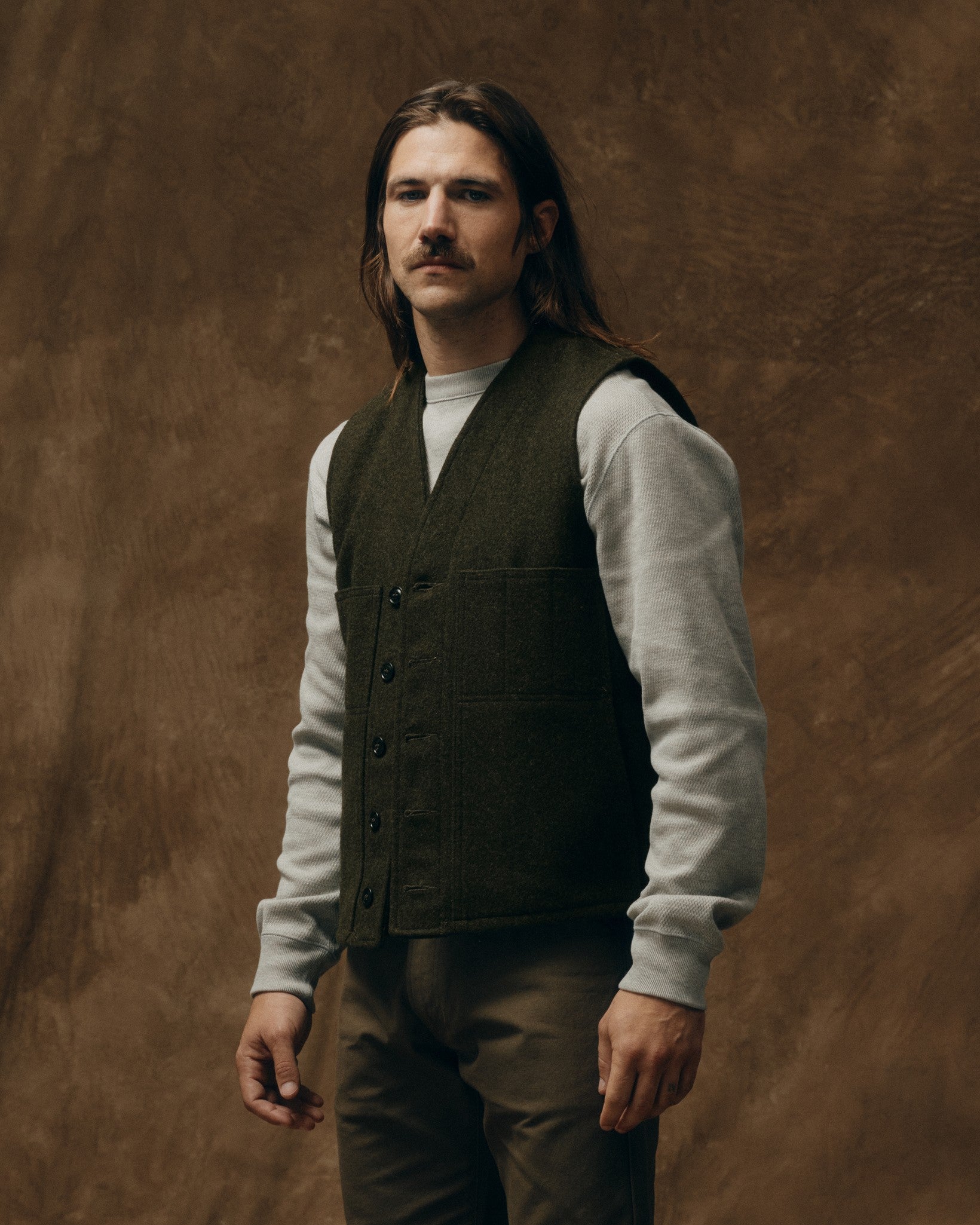 Mackinaw Wool Vest - Forest Green